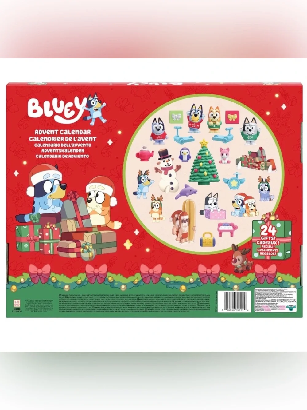 Bluey Holiday Advent Calendar - Red & Green